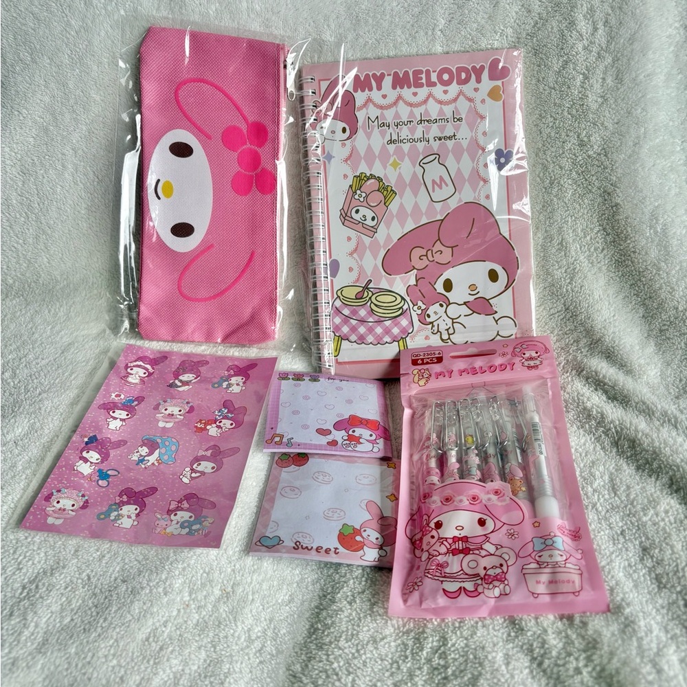 My Melody Bundle #2B Stationery Set Tablet Pens Pouch Stickers Sanrio Character